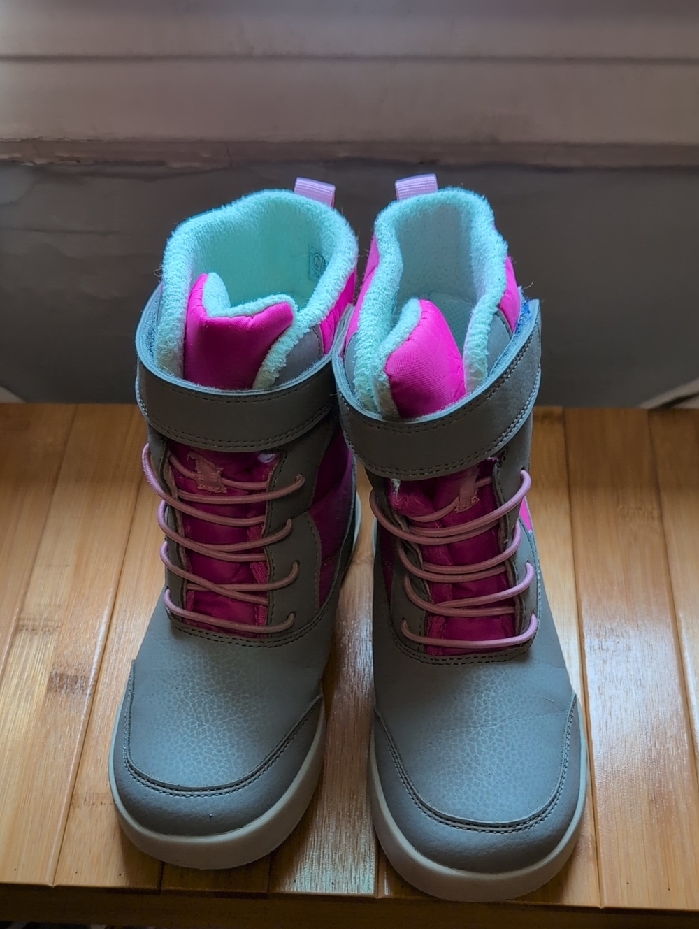 Kids Merrell Gray and Pink Winter Boots Size 1